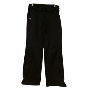 Under Armour Black Joggers Fleece Pants Women’s Medium Loose Fit Straight Leg‎